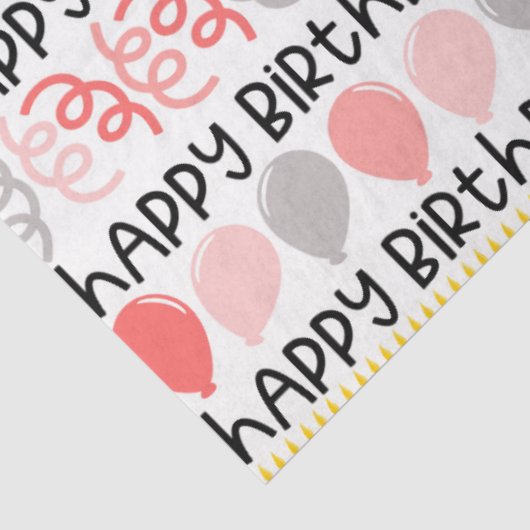 Verjaardag Meisje Patroon Tissue Papier (Detail)