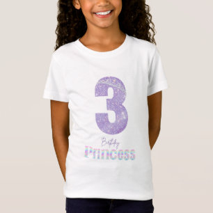 Verjaardag Meisje Prinses 3 jaar oud T-shirt