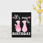 Verjaardag Meisje Roze Coquette Bow 11 Jaar Oud Ae Kaart (Gele Bloem)