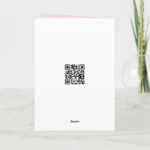Verjaardag Meisje Roze Vlinder Kaart (Achterkant)