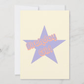 Verjaardag Meisje Schattigee Partij Kaart (Achterkant)