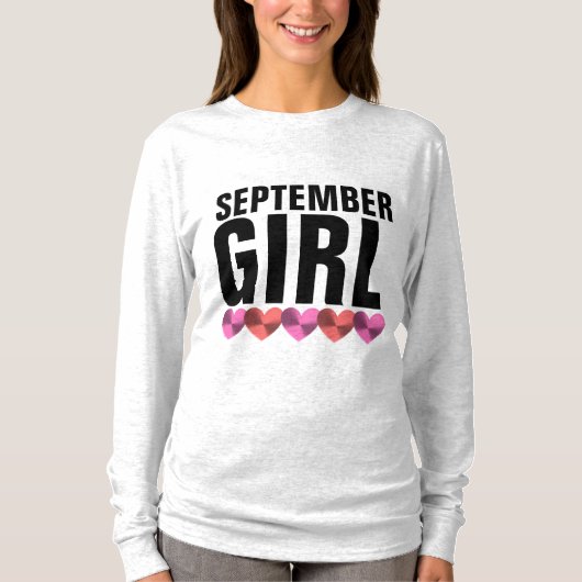 VERJAARDAG MEISJE SEPTEMBER T-Shirts (Voorkant)