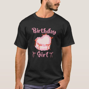 Verjaardag Meisje Twin BFF Coquette Hart Roze Bow T-shirt