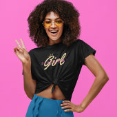 Verjaardag Meisje Typografie & Kroon, Eenvoudig, M T-shirt