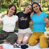 Verjaardag Meisje Typografie & Kroon, Eenvoudig, M Tri-Blend Shirt