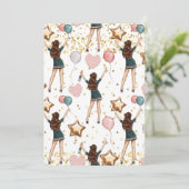 Verjaardag Meisje Uitnodiging (Staand voorkant)