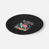 Verjaardag Meisje Zee Schildpad Thema Verjaardagsf Papieren Bordje (Gekanteld)