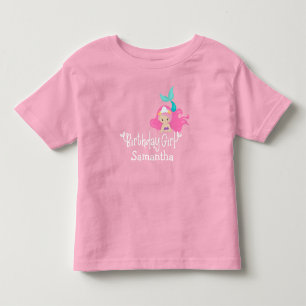 Verjaardag Meisje Zeemeermin Leeftijd Aangepast Ge Kinder Shirts