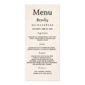 Verjaardag Menu beige foto leuke weetjes (Voorkant)