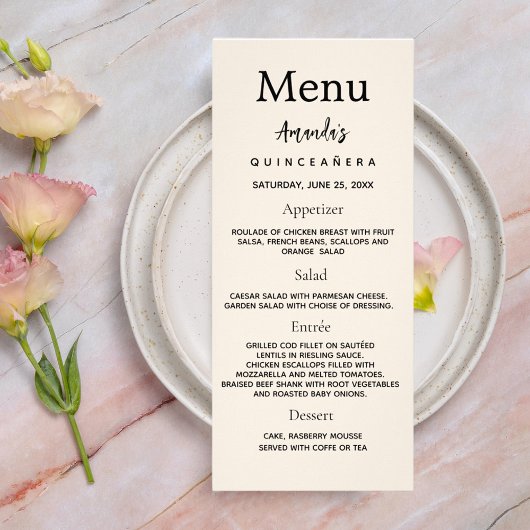 Verjaardag Menu beige foto leuke weetjes