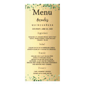 Verjaardag Menu goud groen foto leuke weetjes (Voorkant)