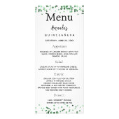 Verjaardag Menu groene foto leuke weetjes (Voorkant)