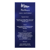 Verjaardag Menu marineblauw wit (Voorkant)