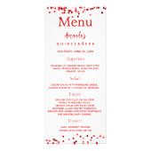 Verjaardag Menu rood wit foto leuke weetjes (Voorkant)