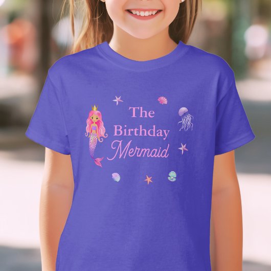 Verjaardag Mermaid Party T-shirt