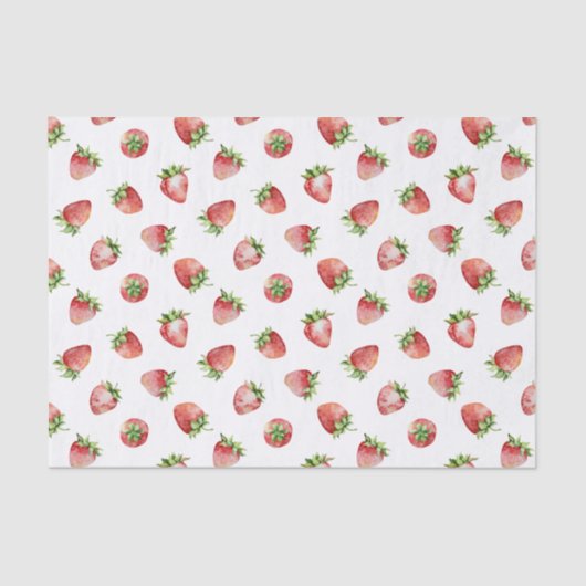 Verjaardag met aardbei tissuepapier (Voorkant)
