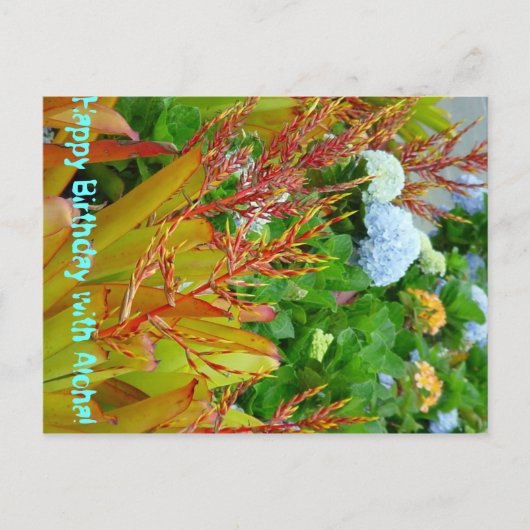 Verjaardag met Aloha briefkaart (Voorkant)