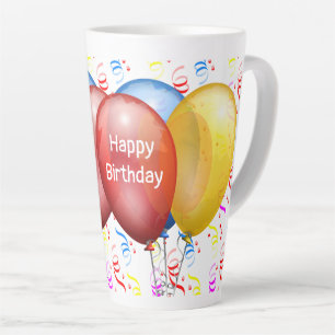 Verjaardag met Ballonnen Latte Mok