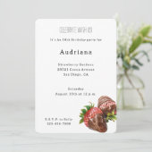 Verjaardag met chocolade bedekte aardbeien kaart (Staand voorkant)