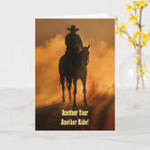 Verjaardag met Country Western Cowboy Voor Hem Kaart (Gele Bloem)