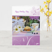 verjaardag met de persoonlijke thee van de kaart (Gele Bloem)