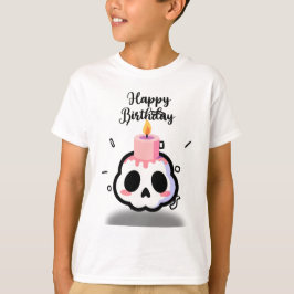 Verjaardag met een Cute Pastel Goth Schedel T-shirt