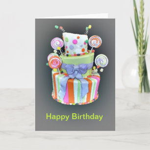 Verjaardag met een fantastische taart kaart