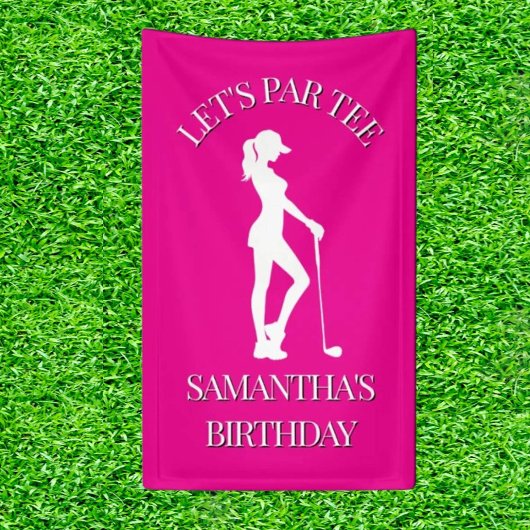 Verjaardag met een golf-thema Bash Spandoek