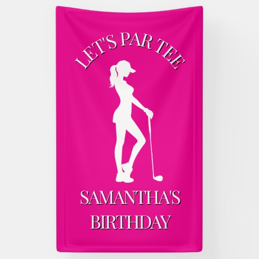 Verjaardag met een golf-thema Bash Spandoek (Verticaal)