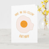 Verjaardag met eicel kaart (Gele Bloem)