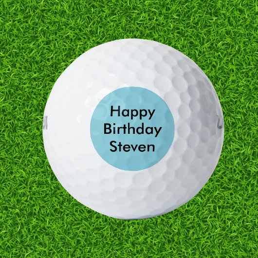 Verjaardag met eigen naam golfballen