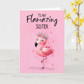 Verjaardag met Flamingo Fabulous en Fun Kaart (Gele Bloem)