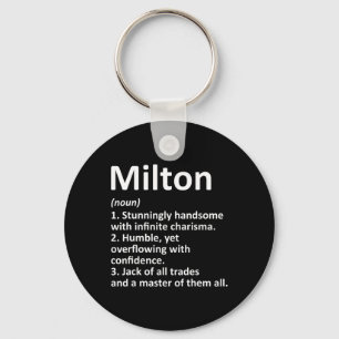 Verjaardag met gepersonaliseerde naam Milton defin Sleutelhanger