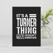 Verjaardag met gepersonaliseerde naam Turner Kaart (Staand voorkant)