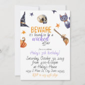 Verjaardag met Halloween Kaart (Voorkant)