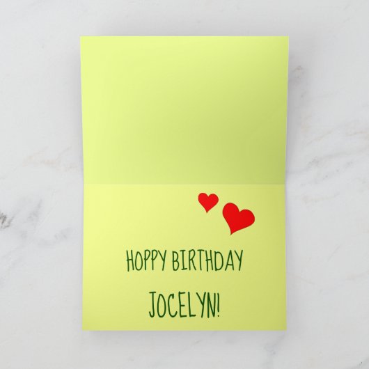 Verjaardag met hopjes Naam Leuke Moppige Kabouters Kaart (Binnen)