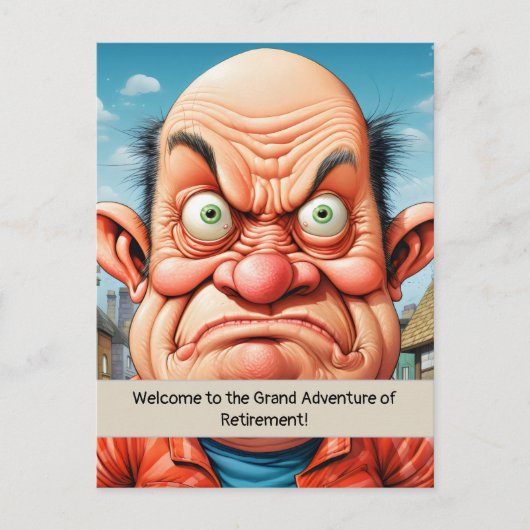 Verjaardag met humoristisch pensioenmijlpaal briefkaart (Voorkant)