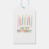 Verjaardag met kaarsen  cadeaulabel (Achterkant)