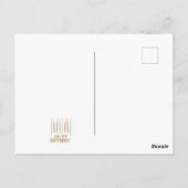 Verjaardag met kaarsjes erop briefkaart (Achterkant)