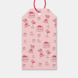 Verjaardag met Kers op de Taart Cadeaulabel