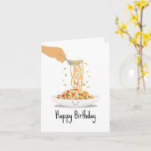 Verjaardag met lange levensuur Noedels Kaart (Gele Bloem)