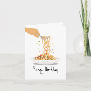 Verjaardag met lange levensuur Noedels Kaart