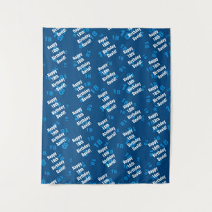 Verjaardag met leeftijd en naam naar keuze wandkleed