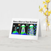 Verjaardag met leuke aliens kaart van Jo Afbeeldin (Gele Bloem)