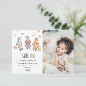 Verjaardag met leuke waterverf Afrikaanse dieren Bedankkaart (Staand voorkant)