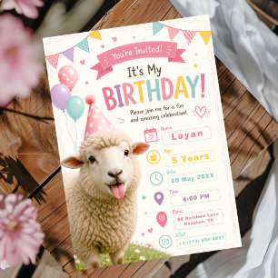 Verjaardag met Mooie Schapen in Pasteltinten Kaart