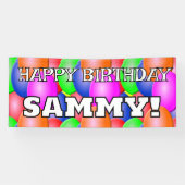  VERJAARDAG met naam Spandoek (Horizontaal)