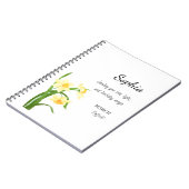 Verjaardag met narcis naar maat notitieboek (Linkerzijde)
