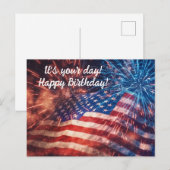 Verjaardag met patriottisch gevoel briefkaart (Voorkant / Achterkant)