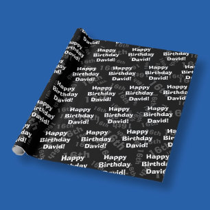 Verjaardag met persoonlijke leeftijd en naam cadeaupapier